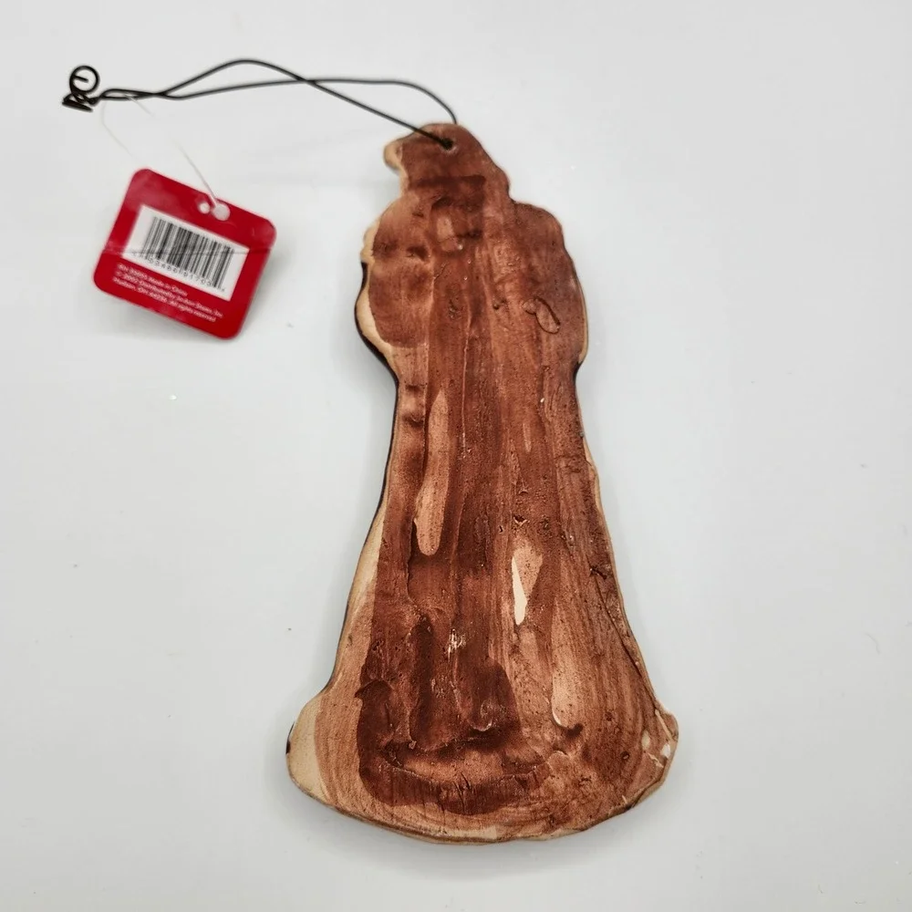 Santa's‎ Workbench Ceramic Santa Claus Wall Decor Vintage 2002 Burgundy White